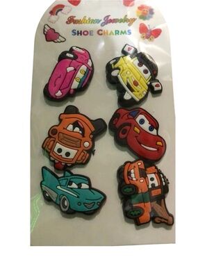 NWT Cars Boys 6 Piece Croc Charms Shoe Charms Disney Parks Gear Accessories